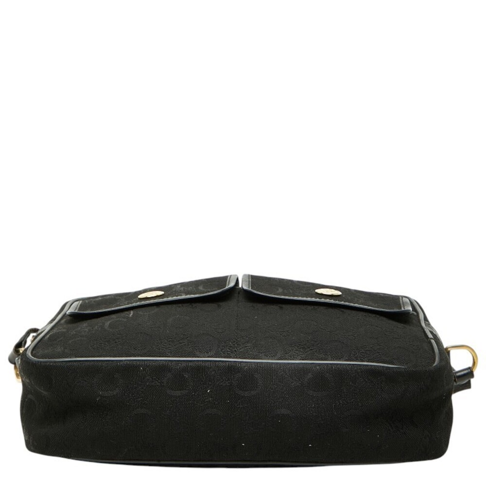 Celine C Macadam Shoulder Bag, Black Canvas Leather, Women's CELINE - Picture 3 of 12